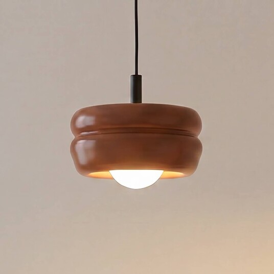 Pendellampe i glass Tina Argon dimbar Terrakotta Stue / spisestue Glass