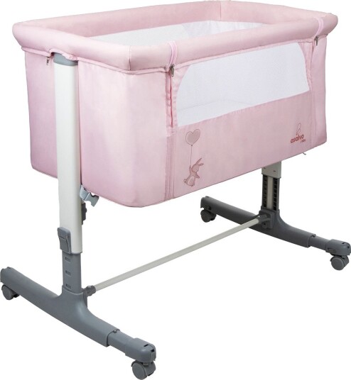 Asalvo Bedside Crib Mini Calm 84x65x80 cm Rosa