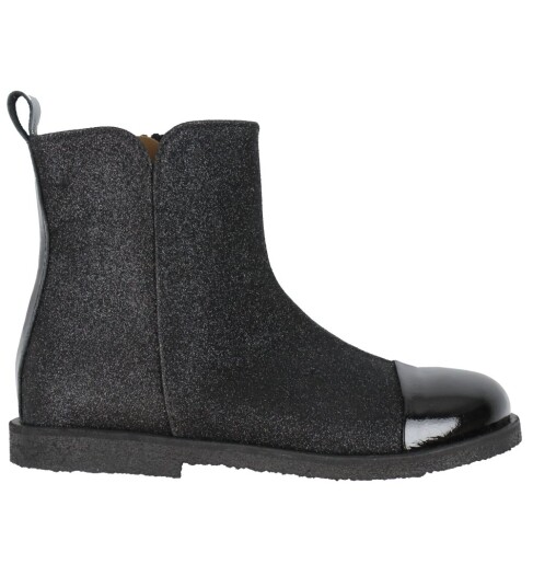 ANGULUS Booties Flat With Zipper Black 36