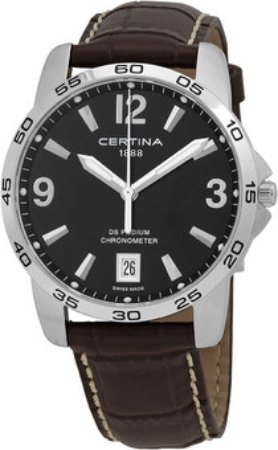 Certina Herreklokke C034.451.16.057.00 Ds Podium Sort/Lær Ø40 mm