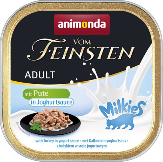 Animonda Vom Feinsten våtfôr Adult Milkies i saus i joghurtsaus Kalkun 32 x 100 g