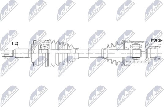 NTY NPW MS 131 Drivaksel