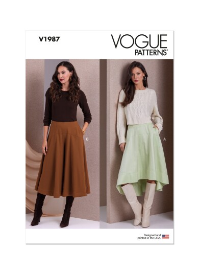 Vogue 1987 - Skjørt B5 (8-10-12-14-16)