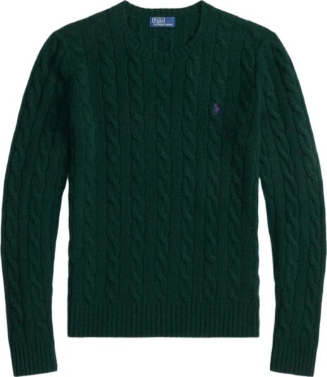 Polo Ralph Lauren Cable Wool-Cashmere Crewneck Sweater - Green - L