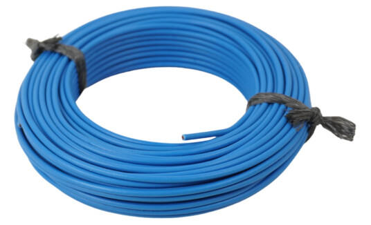 Blå 1x1mm² enleder strømkabel 20 meter ledning i plastpose Blå 1x1mm² enleder strømkabel 20 meter ledning i plastpose