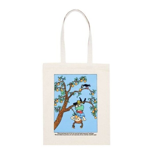 Nordicbuddies Pippi handlenett 385x42 cm Pippi opp ned beige