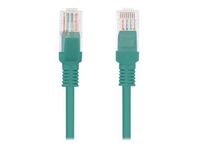 Lanberg Koblingskabel Rj 45 Hann Til Rj 45 Hann 2 M Utp Cat 5E Formstøpt Uten Hindringer Grønn Ral 6024 PCU5 10CC 0200 G