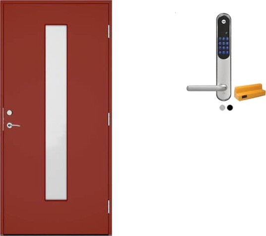 Ytterdør Swedoor Advance-Line Nordic Skagen med Yale Doorman Classic Home