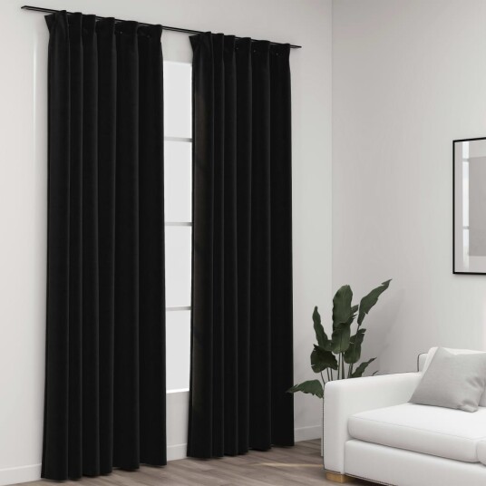 Vidaxl Lystette Gardiner Kroker Lin-Design 2 Stk Antrasitt 140x245 Cm Vidaxl Lystette Gardiner Kroker Lin-Design 2 Stk Antrasitt 140x245 Cm