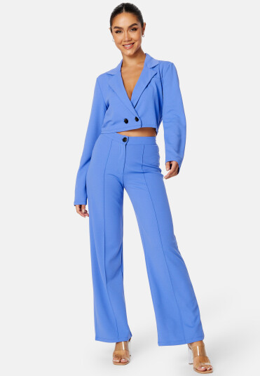 BUBBLEROOM Hilma cropped blazer Purple XL