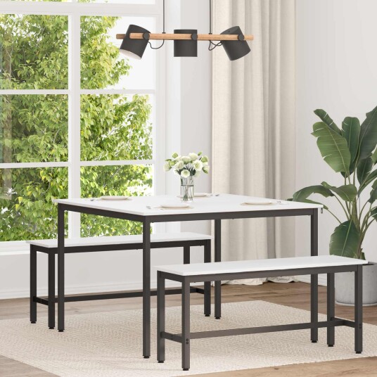 vidaXL Spisebord Hvit 110 x 110 x 75 cm Massiv furu vidaXL Spisebord Hvit 110 x 110 x 75 cm Massiv furu