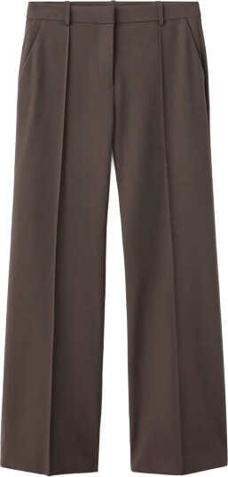 Mango Flared Trousers With Seams Brown 36