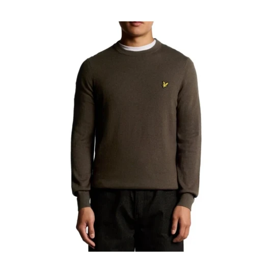 Lyle & Scott Cotton Merino Crew Neck Jumper - Brown - L Lyle & Scott Cotton Merino Crew Neck Jumper - Brown - L