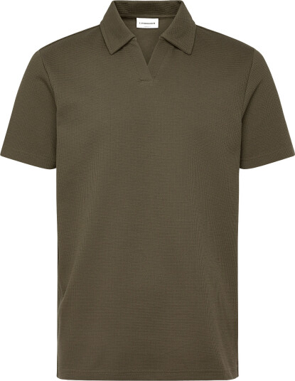 Lindbergh | Waffle Polo Split Neck | XL