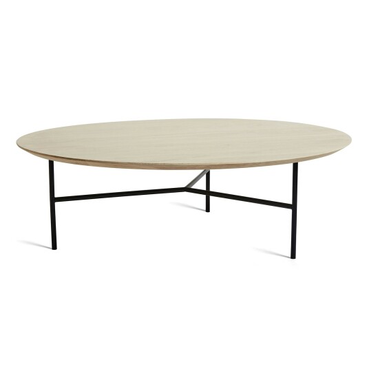 Mavis Tribeca Coffee Table 110 cm Soaped Rustic Oak/Black Legs