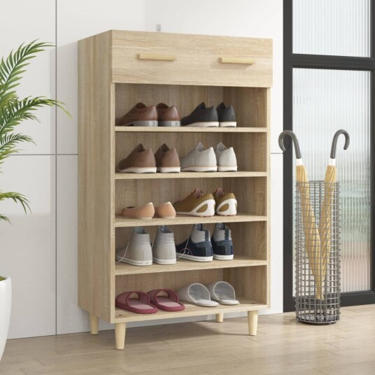 vidaXL Skoskap sonoma eik 60x35x105 cm konstruert tre vidaXL Skoskap sonoma eik 60x35x105 cm konstruert tre