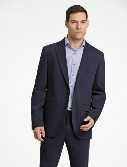 Lindbergh Black Technical Stretch Blazer Combi Suit Navy 48 Lindbergh Black Technical Stretch Blazer Combi Suit Navy 48