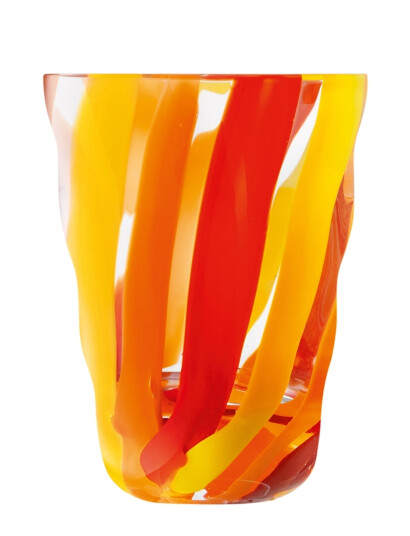 LSA International Dricksglas Folk Orange/Red/Yellow Set 2 Lsa - Multi/patterned - 28 CL