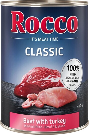 Rocco Våtfôr Classic Storfekjøtt Med Kalkun 12 X 400 G