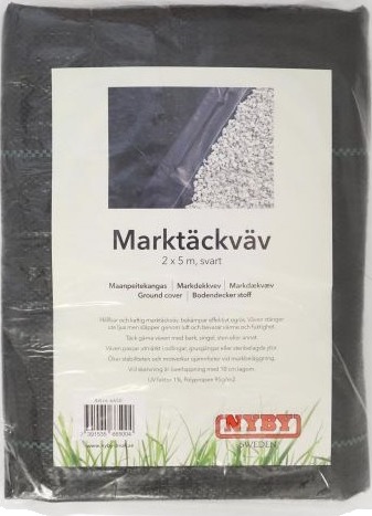 Nyby Bruk 6650 Jorddekke 100g/m², svart 2x5 m, Avling
