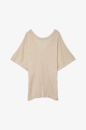Vero Moda Curve - Topp vmcBarbados SS V-back Pullover - Grå