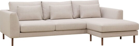 Florenz 3 seters Høyrevendt L formet Sjeselongsofa i Stoff   Beige