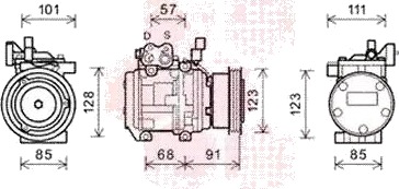 VAN WEZEL 8300K145 AC-kompressor