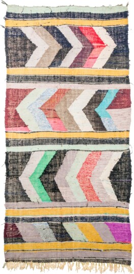Marokkansk Boucherouite teppe 130 x 260 cm Størrelse: 130 x 260 cm