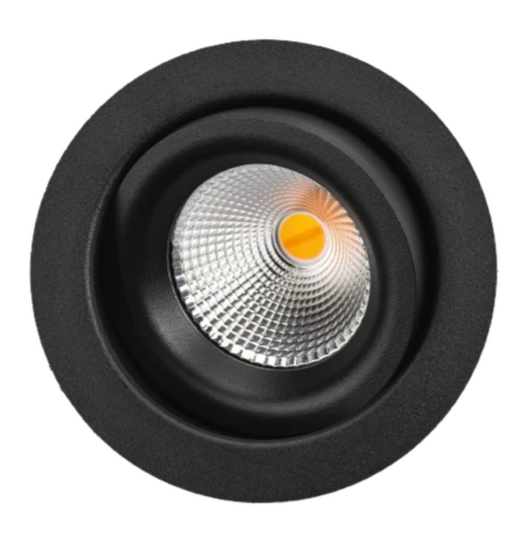Junistar Eco IsoSafe 6W LED 2000-2800K dimtowarm enkelspot - Svart