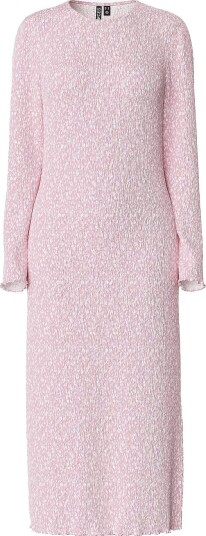 pieces - Kjole pcFlora LS Midi Dress Noos BC - Rosa