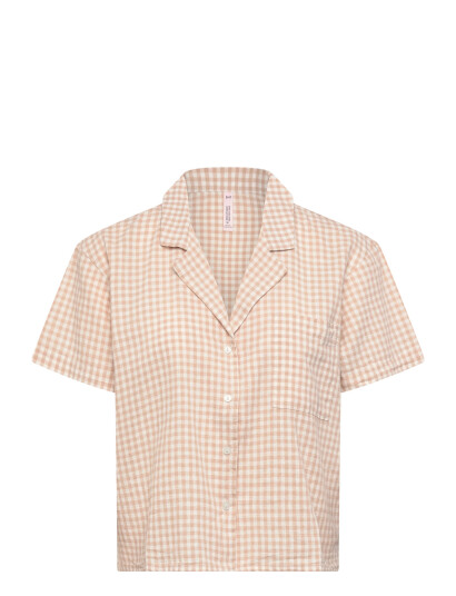 Hunkemöller Jacket Linen Check - Beige - XS