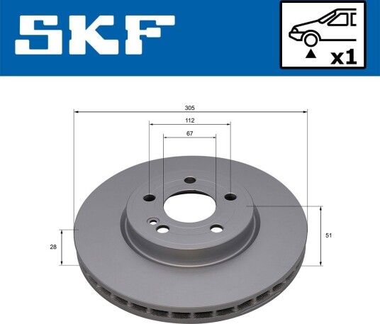 SKF VKBD 81382 V1 Bremseskive SKF VKBD 81382 V1 Bremseskive