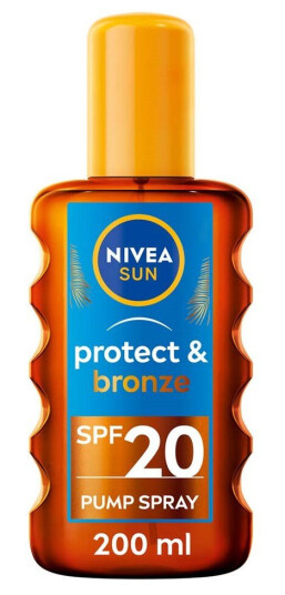 Nivea Protect & Bronze Solkrem Spray med SPF 20 og Fuktighetsgivende Egenskaper 200 ml