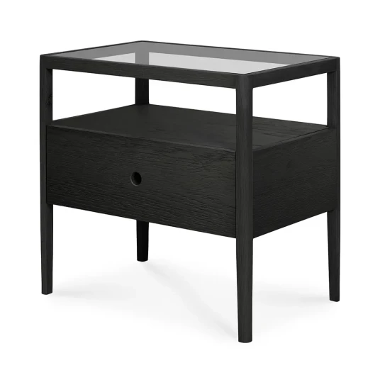 Ethnicraft Spindle Nattbord Svart Eik Ethnicraft Spindle Nattbord Svart Eik