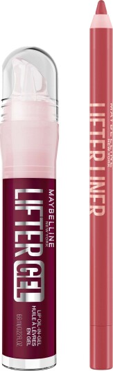 Maybelline New York Lifter Lip Bundle Liner 09 Peaking + Gel 08 Berry