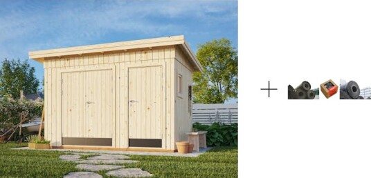 Redskapsbod Palmako Kalle 6,6 m2 med Papp Spiker og SBS Takbelegg Redskapsbod Palmako Kalle 6,6 m2 med Papp Spiker og SBS Takbelegg