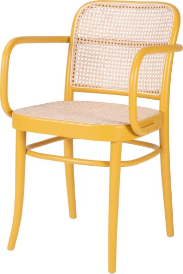 Ton - No 811 Armchair Ginger Yellow / Cane Spisestoler Michael Thonet Tre