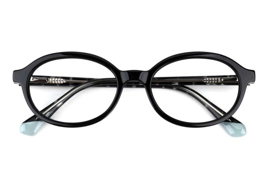 Briller Sandcase fra eo KidSvart Acetate Rund Small