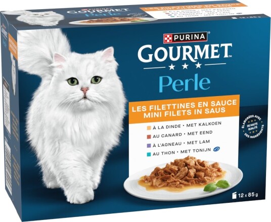 Gourmet Våtfôr Sparepakke Perle Blandet Utvalg Utsøkte Strimler I Saus 24 X 85 G
