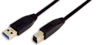 Logilink USB Kabel A  > B St/st 3.00m F feeds