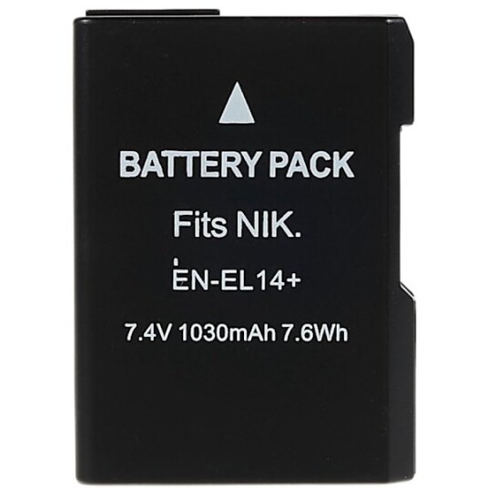 Mtk EN EL14+ Li ion batteri for Nikon D3000 D3100 D3200 D3300 D3400 osv