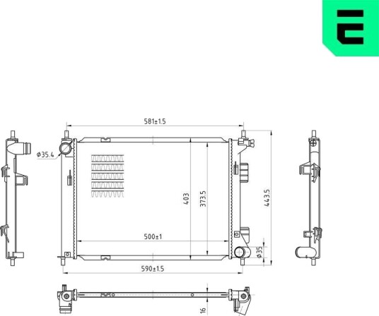 ERA 673569 Radiator motorkjøling