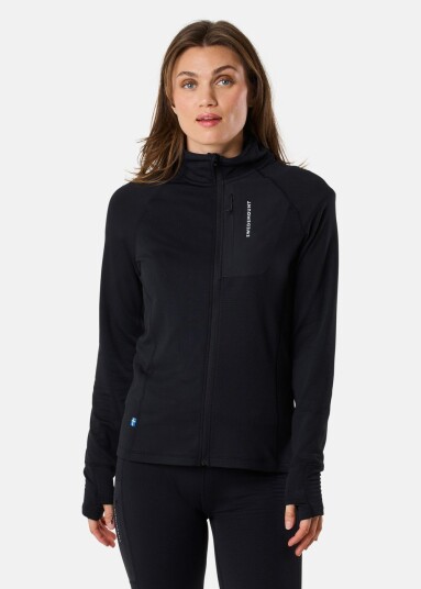 Swedemount Ultra Light Tech Full Zip W Black 38 Hoodies