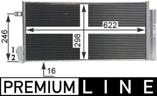 Kondensator klimaanlegg MAHLE AC 634 000P
