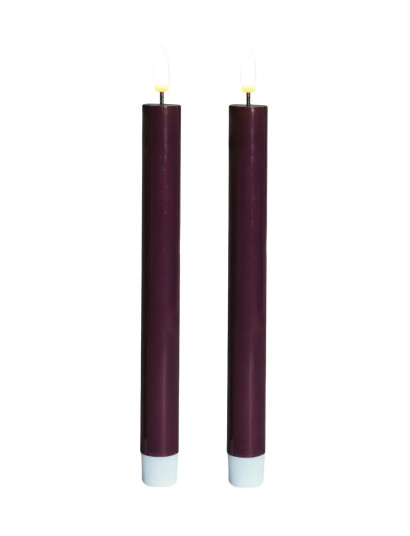 Sirius Home Sille Lak Taper 2 Pak Set - Burgundy - H:20CM