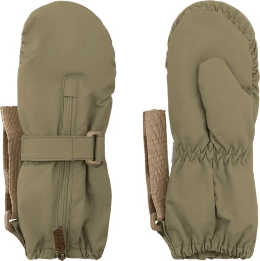 MINI A TURE Matcesar Fleece Lined Mittens Khaki green 18/24M