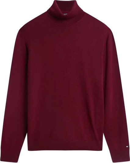 Tommy Hilfiger Ny Merino Roll Neck Sweater Burgundy M
