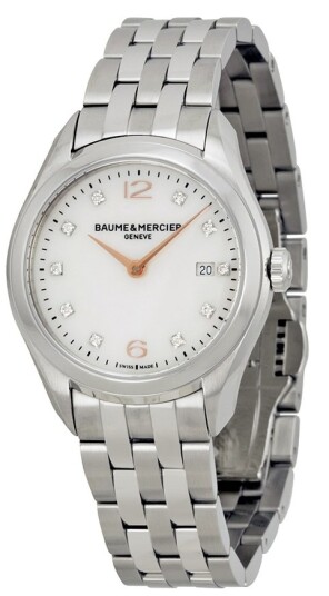 Baume & Mercier Dameklokke M0A10176 Clifton Sølvfarget/Stål