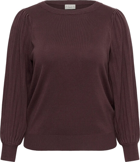 Kaffe Curve Kcloni Knit Pullover - Brown - XL