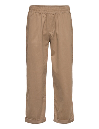 Revolution Loose Trousers With Vintage Wash And Elastic Waist - Beige - XL